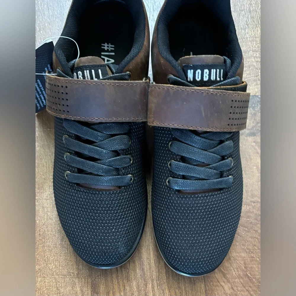 NOBULL lifter shoes NWT NEW black brown coffee leather sz 5 woman 3.5 3 1/2 men